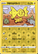 Helioptile 098/264, Fusion Strike, Reverse Holo finish, representative matte composite