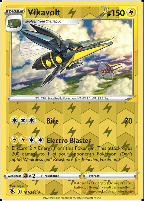 Vikavolt 101/264, Fusion Strike, Reverse Holo finish, representative matte composite