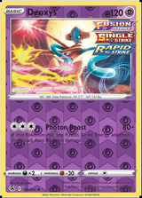 Deoxys 120/264, Fusion Strike, Reverse Holo finish, representative matte composite