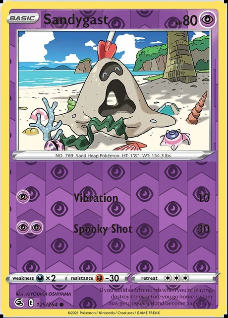 Sandygast 125/264, Fusion Strike, Reverse Holo finish, representative matte composite