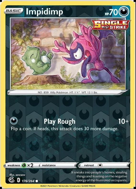Impidimp 176/264, Fusion Strike, Reverse Holo finish, representative matte composite