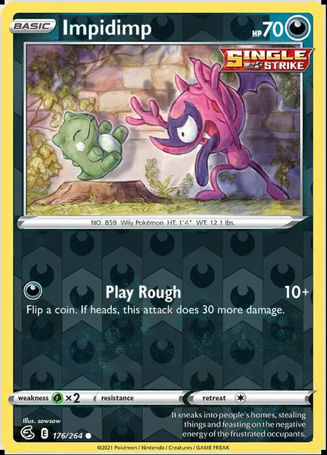 Impidimp 176/264, Fusion Strike, Reverse Holo finish, representative matte composite
