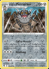Galarian Perrserker 181/264, Fusion Strike, Reverse Holo finish, representative matte composite