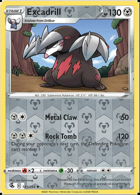Excadrill 183/264, Fusion Strike, Reverse Holo finish, representative matte composite