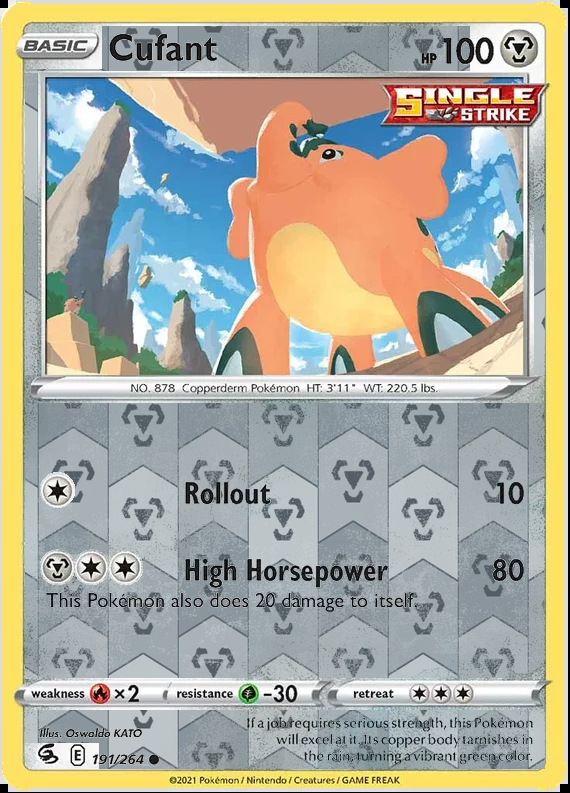 Cufant 191/264, Fusion Strike, Reverse Holo finish, representative matte composite
