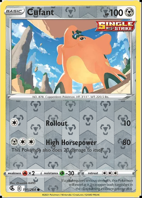 Cufant 191/264, Fusion Strike, Reverse Holo finish, representative matte composite