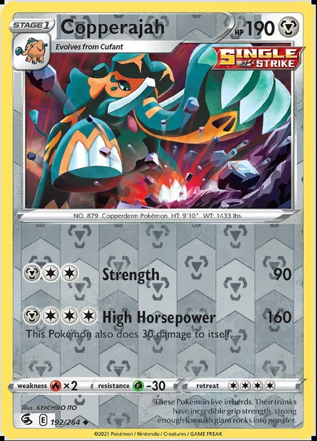Copperajah 192/264, Fusion Strike, Reverse Holo finish, representative matte composite