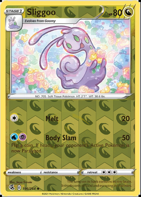 Sliggoo 196/264, Fusion Strike, Reverse Holo finish, representative matte composite