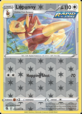 Lopunny 213/264, Fusion Strike, Reverse Holo finish, representative matte composite