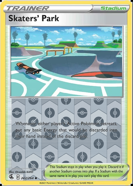 Skaters' Park 242/264, Fusion Strike, Reverse Holo finish, representative matte composite