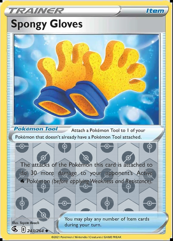 Spongy Gloves 243/264, Fusion Strike, Reverse Holo finish, representative matte composite