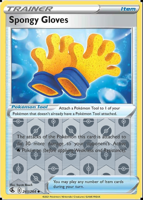 Spongy Gloves 243/264, Fusion Strike, Reverse Holo finish, representative matte composite