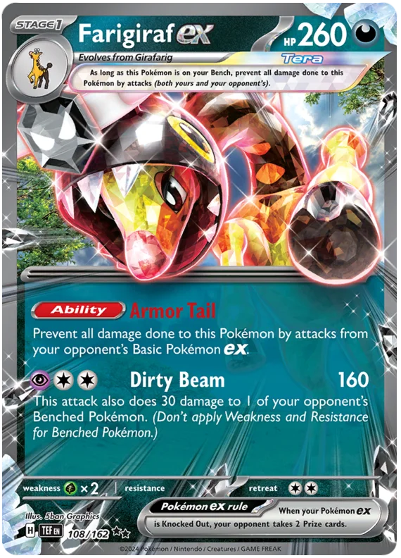 Farigiraf ex Temporal Forces Pokemon Single 108/162