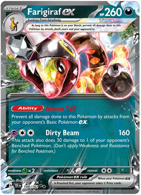 Farigiraf ex Temporal Forces Pokemon Single 108/162