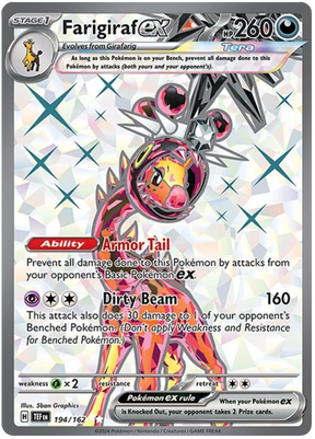 Farigiraf ex Temporal Forces Pokemon Single 194/162