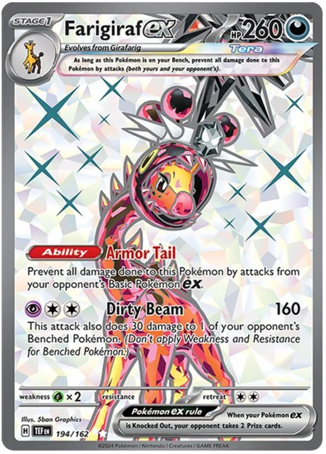Farigiraf ex Temporal Forces Pokemon Single 194/162