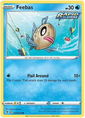 Feebas 037/203 - Pokemon TCG Evolving Skies card