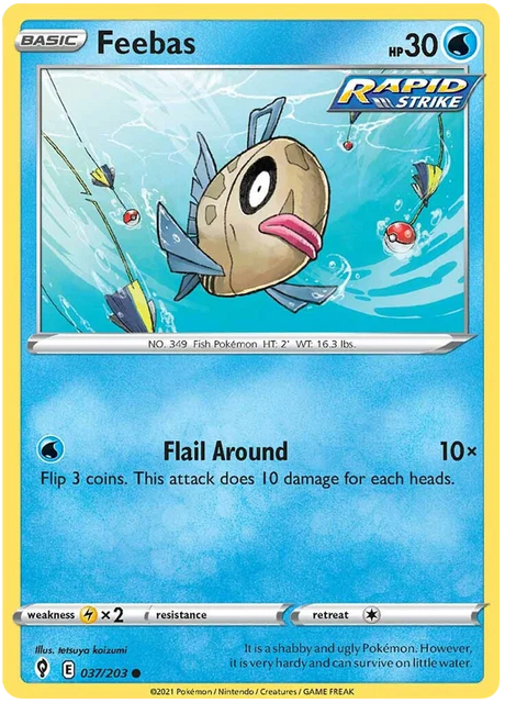 Feebas 037/203 - Pokemon TCG Evolving Skies card