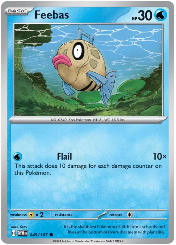 Feebas Twilight Masquerade Pokemon Single 049/167