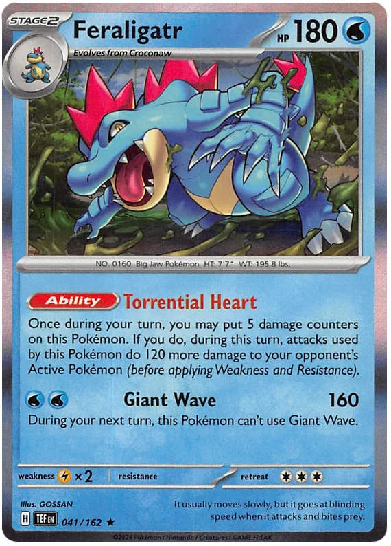 Feraligatr Temporal Forces Pokemon Single 041/162