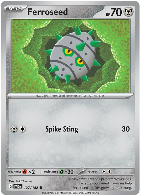 Ferroseed Paradox Rift Single Pokemon Card 127/182