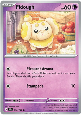 Fidough Stellar Crown Pokemon Single Card 066/142