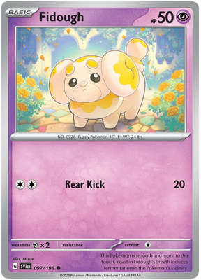 Fidough 097 Scarlet & Violet Base Set Pokemon Card Single