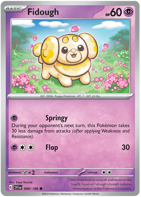Fidough 098 Scarlet & Violet Base Set Pokemon Card Single