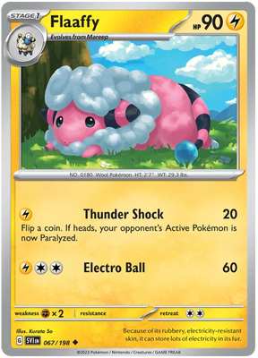 Flaaffy Scarlet & Violet Base Set Pokemon Card Single