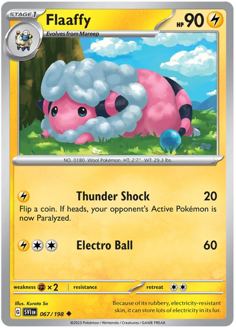 Flaaffy Scarlet & Violet Base Set Pokemon Card Single