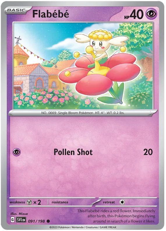 Flabebe Scarlet & Violet Base Set Pokemon Card Single