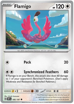 Flamigo Obsidian Flames Single Pokemon Card