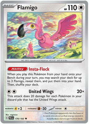 Flamigo Paldea Evolved Single Pokemon Card