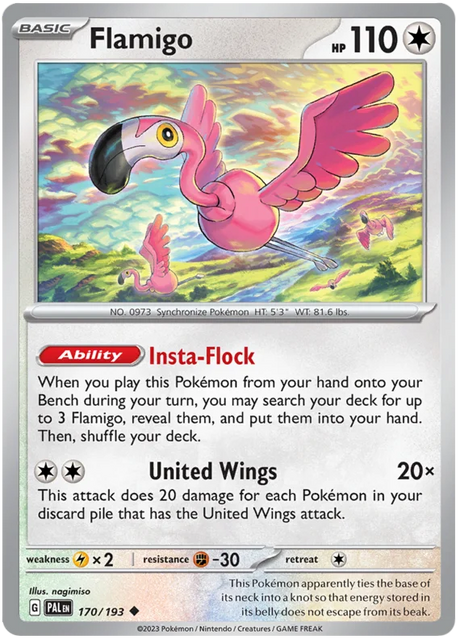 Flamigo Paldea Evolved Single Pokemon Card
