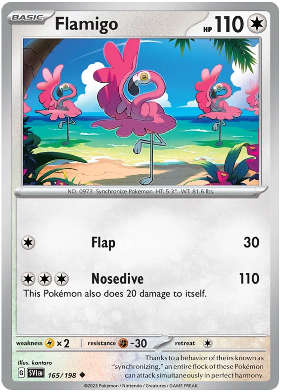 Flamigo Scarlet & Violet Base Set Pokemon Card Single