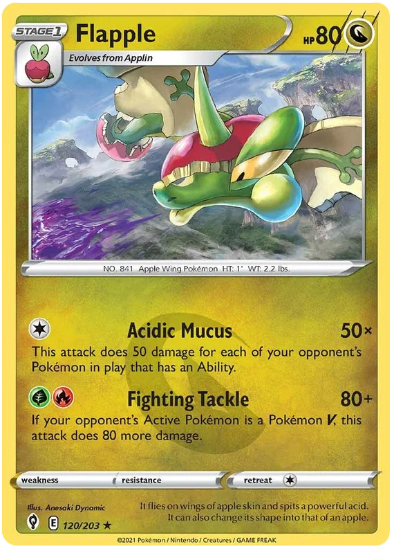 Flapple 120/203 - Pokemon TCG Evolving Skies card