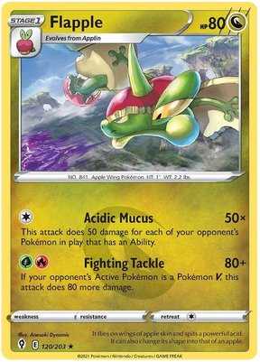 Flapple 120/203 - Pokemon TCG Evolving Skies card