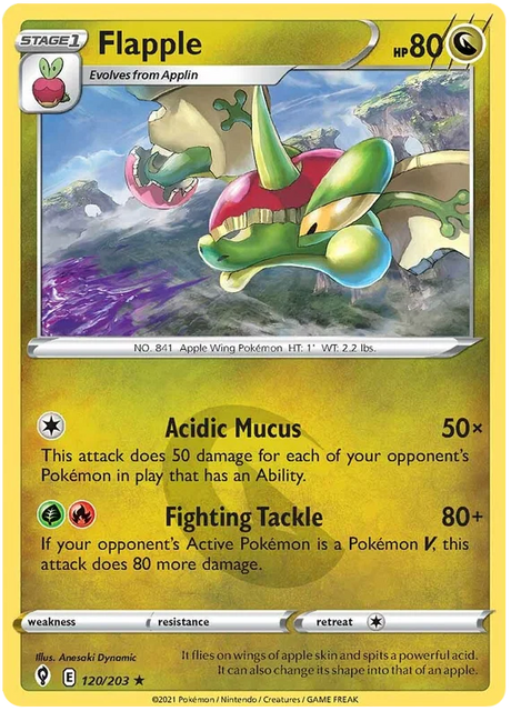 Flapple 120/203 - Pokemon TCG Evolving Skies card