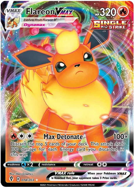 Flareon VMAX 018/203 - Pokemon TCG Evolving Skies card