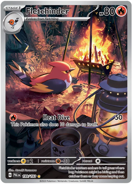 Fletchinder Illustration Rare Paldea Evolved Single Pokemon Card
