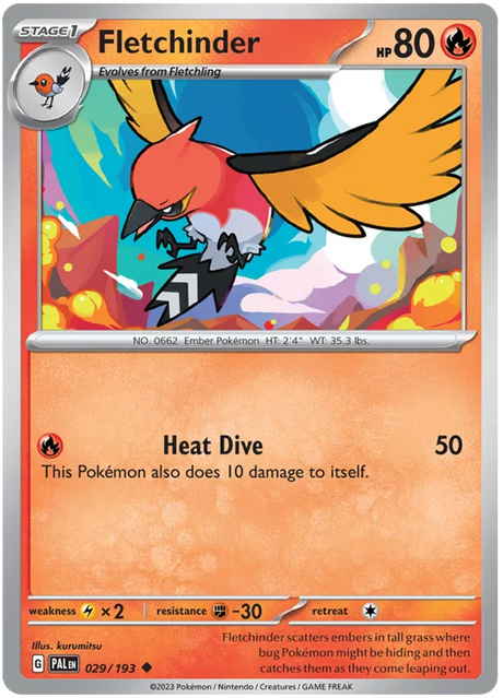Fletchinder Paldea Evolved Single Pokemon Card