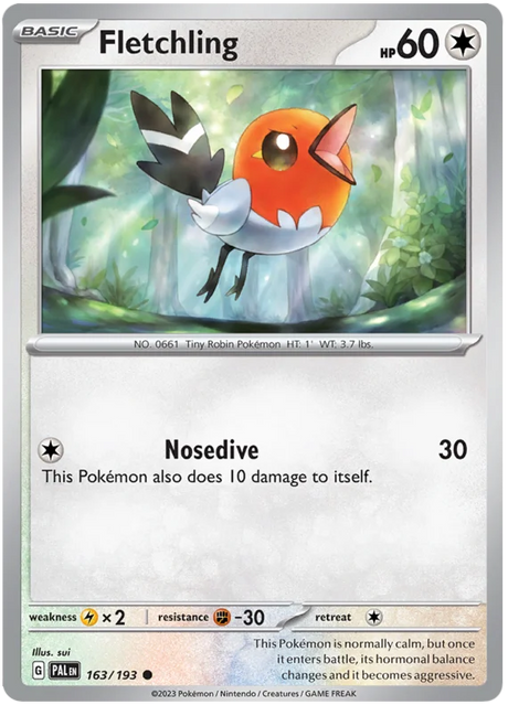 Fletchling Paldea Evolved Single Pokemon Card