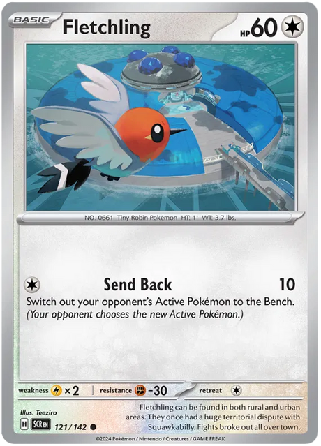 Fletchling Stellar Crown Pokemon Single Card 121/142