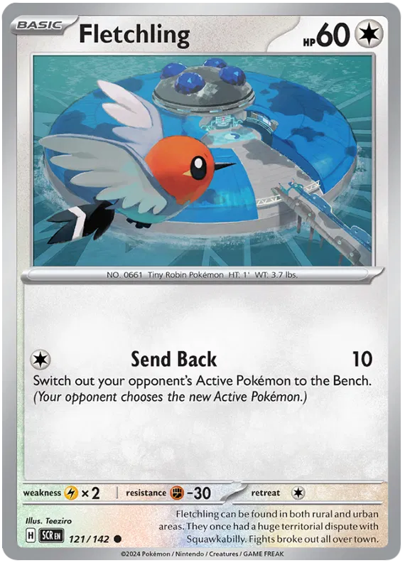 Fletchling Stellar Crown Pokemon Single Card 121/142