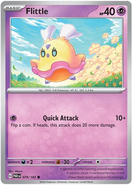 Flittle 079 Paradox Rift Single Pokemon Card 079/182