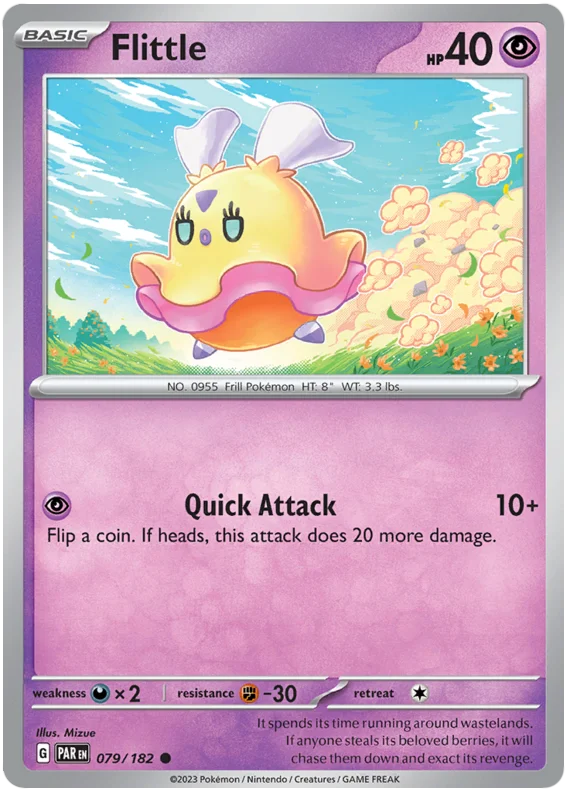 Flittle 079 Paradox Rift Single Pokemon Card 079/182