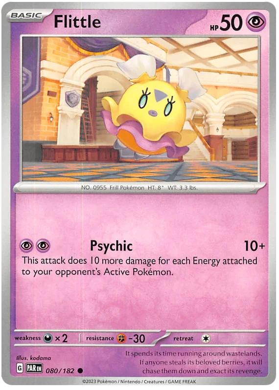Flittle 080 Paradox Rift Single Pokemon Card 080/182