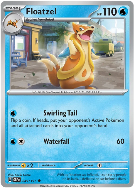 Floatzel Obsidian Flames Single Pokemon Card