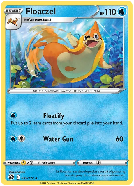 Floatzel Brilliant Stars Pokemon Card Singles 039/172