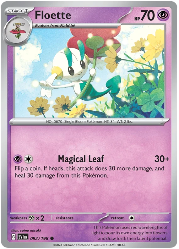 Floette Scarlet & Violet Base Set Pokemon Card Single